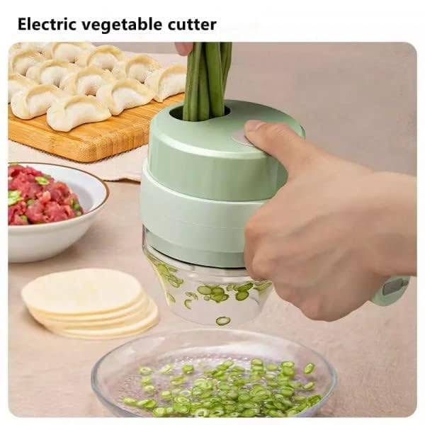 4-in-1 Electric Vegetable Cutter, Slicer, Grater & Chopper