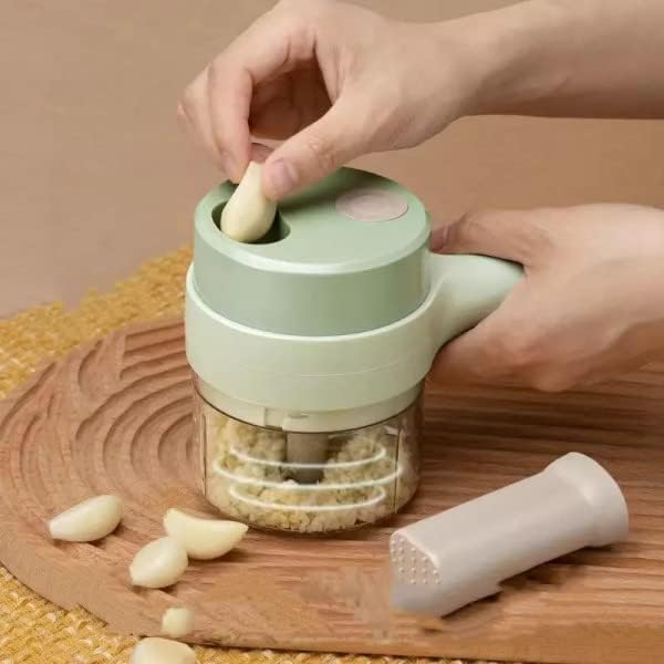 4-in-1 Electric Vegetable Cutter, Slicer, Grater & Chopper