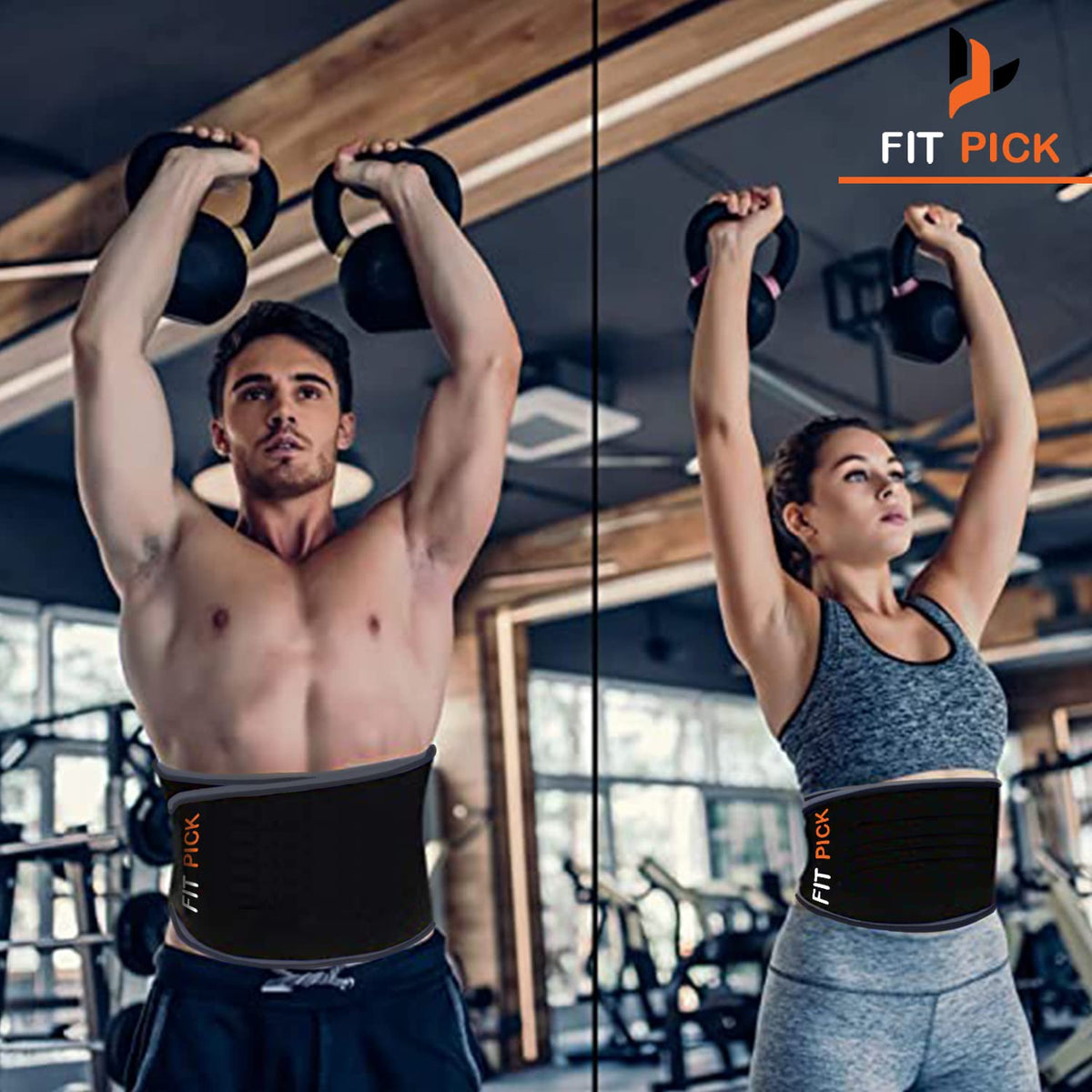 Sweat Belt Abdominal Belt for Men & Women – Workout Waist Belt