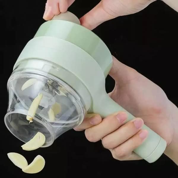 4-in-1 Electric Vegetable Cutter, Slicer, Grater & Chopper