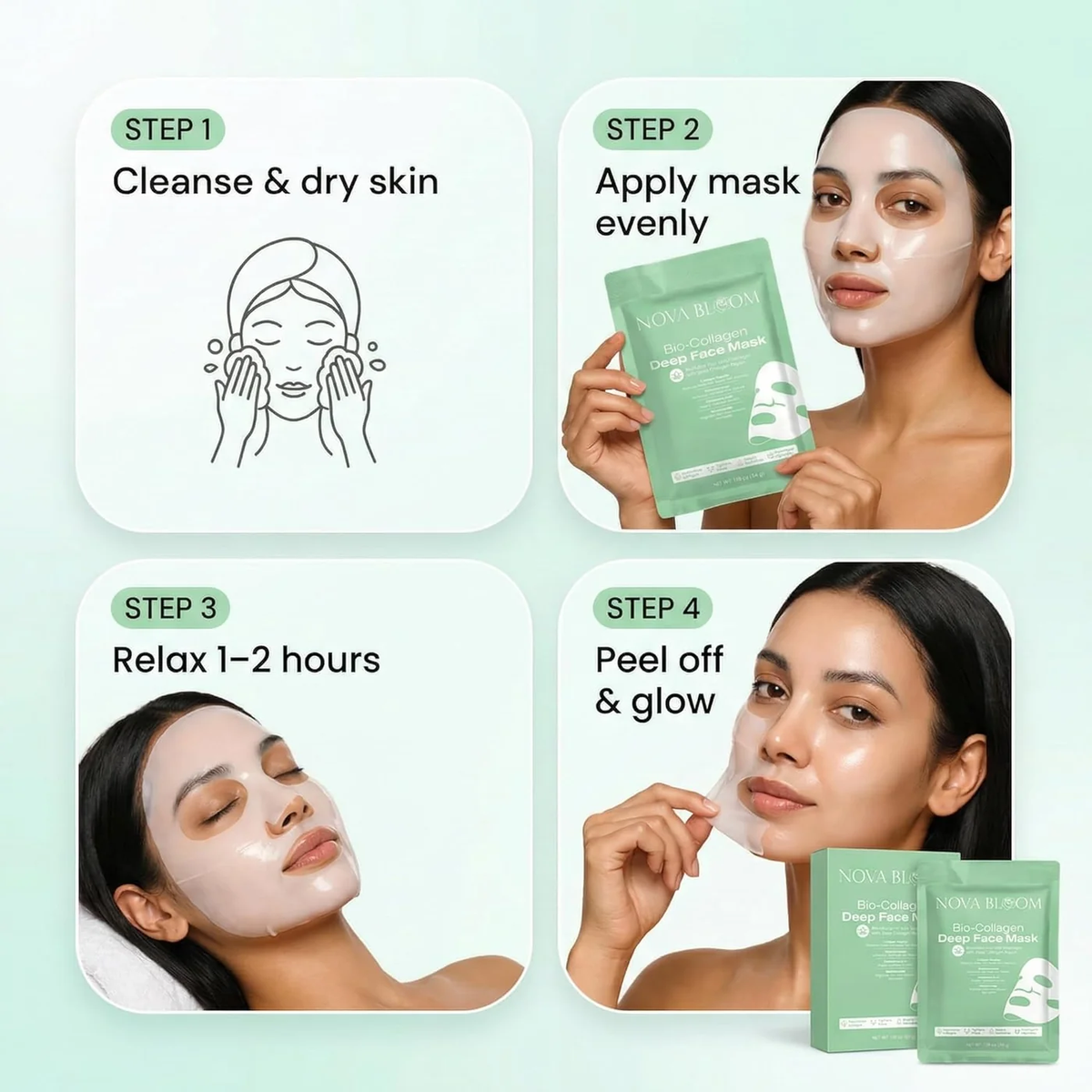 Bio-Collagen Face Mask – Hydrating & Skin-Loving Facial Mask