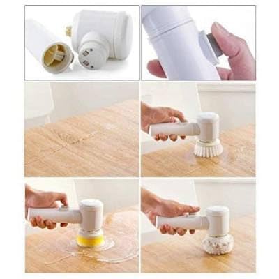5-in-1 Magic Brush Electric Scrubber – Multi-Purpose Cleaning Brush for Bathroom, Kitchen & Home